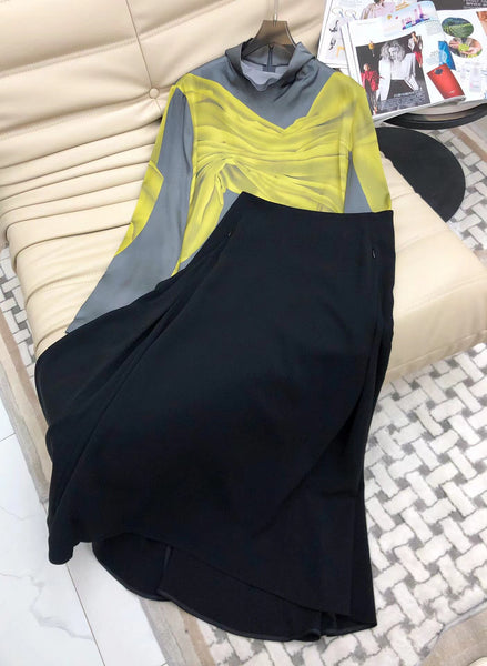 2023 Fall Minimal Style  Trim Matching Two Piece Skirt Suit