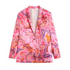 2023 Fall Skirt suit for women Artist print Blazer jacket And Mini skirt 2 piece set ladies Elegant Summer INKEO 2O093
