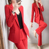 2023 Blazer Suit Women Office Sets Autumn Long Sleeve Cardigan Blazer Shorts Solid 2 Piece Set Lady Casual Blazers Set