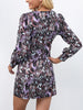 2023 Chiffon Floral Print Street Party Mini Dress Women Casual Elegant Long Sleeve O Neck Dress Ladies High Waist Dress
