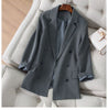 2023 Grey Suit Jacket Women's Clothing Spring Autumn Blazers British style Loose Suits Coats Tops fp159