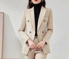 2023 Office Lady Wear Double Breasted Sequin Blazer Coat Vintage Long Sleeve Pockets Female Outerwear Chic Tops