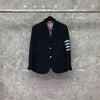 2023 TB THOM Brand Formal Blazer Women British Casual Suit Women's Jacket Spring Autumn Single Breasted Striped Coat