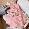 2023 Women's Autumn Jacket Niche Design Casual Blazer  Embroidered Flowers Coats Pink Double Breasted Chic Elegant Suit