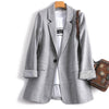 2023 Women's Blazer Spring Autumn Casual Suit Jackets Korean Version Top Solid Single Button Lady Office Outerwear JH610