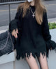 2023 Gothic Emo Black Sweater Women Punk Streetwear Grunge Oversize Pullover Jumper Female Winter Warm Hip Hop Harajuku Tops 90s