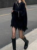 2023 Gothic Emo Black Sweater Women Punk Streetwear Grunge Oversize Pullover Jumper Female Winter Warm Hip Hop Harajuku Tops 90s