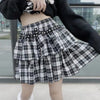 2023 Gothic Harajuku Punk Rivet Plaid Skirt Women Mall Goth Black Double-layer High-waisted Mini Skirts Dark Academia Grunge 90s