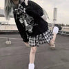 2023 Gothic Harajuku Punk Rivet Plaid Skirt Women Mall Goth Black Double-layer High-waisted Mini Skirts Dark Academia Grunge 90s