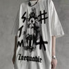 2023 Harajuku Baggy T Shirt Korean Graffiti Print Unisex Clothing Short Sleeve Summer Hip Hop Graphic Tshirts Grunge Tee Tops