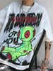 2023 Harajuku Baggy T Shirt Korean Graffiti Print Unisex Clothing Short Sleeve Summer Hip Hop Graphic Tshirts Grunge Tee Tops