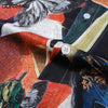 2023 Hawaiian Shirt Hip Hop Cartoon Butterfly Print Beach Shirts Men Harajuku Summer Casual Loose Short Sleeve Button Down Shirt