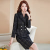2023 High-end Women's Suit Skirt Two-piece High-quality Double-breasted Ladies Jacket Business Wear Casual High Waist Skirt