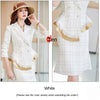 2023 High-end Women's Suit Skirt Two-piece High-quality Double-breasted Ladies Jacket Business Wear Casual High Waist Skirt