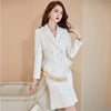 2023 High-end Women's Suit Skirt Two-piece High-quality Double-breasted Ladies Jacket Business Wear Casual High Waist Skirt
