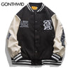 2023 Hip Hop Leather Varsity Bomber Jacket Streetwear Mens Embrodiery Letter College Jackets Coat 2023 Harajuku Patchwork Jacket