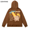 2023 Hooded Sweatshirt Streetwear Hip Hop Funny UFO Planet Letter Print Punk Gothic Hoodie Harajuku Casual Pullover Sweatshirt