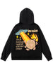 2023 Hooded Sweatshirt Streetwear Hip Hop Funny UFO Planet Letter Print Punk Gothic Hoodie Harajuku Casual Pullover Sweatshirt