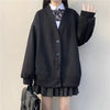 2023 Japanese Style Loose Cardigan Sweater Women's Spring Autumn Student Harajuku Button Coat Women's College Style Women's Wear