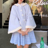 2023 Kawaii Girl Lolita Cape Coat Autumn Winter Fake Fur Cardigan Cat Ears Plush Cloak Cartoon Women Cute Jacket Hooded Overcoat