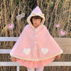 2023 Kawaii Girl Lolita Cape Coat Autumn Winter Fake Fur Cardigan Cat Ears Plush Cloak Cartoon Women Cute Jacket Hooded Overcoat