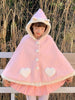 2023 Kawaii Girl Lolita Cape Coat Autumn Winter Fake Fur Cardigan Cat Ears Plush Cloak Cartoon Women Cute Jacket Hooded Overcoat