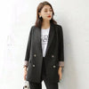 2023 Korean Style Loose Fit Blazers Jackets Casual Spring Black Clothing Office Ladies Double Breasted Suits Tops