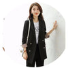 2023 Korean Style Loose Fit Blazers Jackets Casual Spring Black Clothing Office Ladies Double Breasted Suits Tops