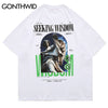 2023 Man T Shirt Streetwear Mens Hip Hop Statue Poster Graphic Print Tshirts Unisex Harajuku Short Sleeve 2023 Summer Tees Top