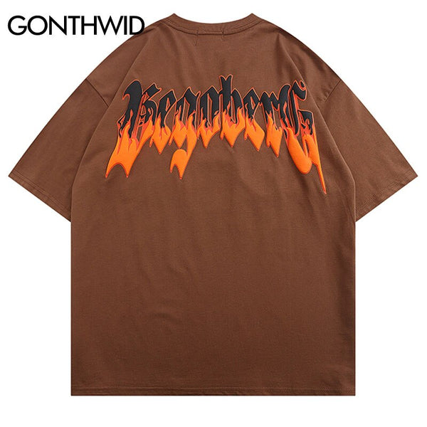 2023 Mens T Shirts Streetwear Hip Hop Letter Print Short Sleeve Tshirts Summer Harajuku Loose Cotton Punk Gothic Tees