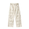 2023 Multi-Pocket Vintage Cargo Pants Woman High Street Casual Solid High Waist Jeans Oversized Army Green Loose Wide Leg Pants