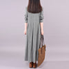 2023  Plaid Long Sleeve Spring Dress Office Lady Work Dress Women Autumn Casual Midi Dress