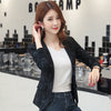 2023 Autumn Korean Slim Retro Printing Small Suit Jacket Female Office Lady Single Breasted Blazer Casual Women Suit Coat 90