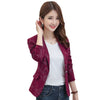 2023 Autumn Korean Slim Retro Printing Small Suit Jacket Female Office Lady Single Breasted Blazer Casual Women Suit Coat 90