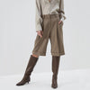 2023 Bead Chain Decoration Brooch Single Button Long-sleeved Suit Jacket Mid-length Pleated Suit Pants