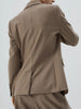 2023 Bead Chain Decoration Brooch Single Button Long-sleeved Suit Jacket Mid-length Pleated Suit Pants
