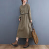 2023 Plaid Patchwork Lace Long Sleeve Spring Dress Cotton Linen Office Lady Work Dress Women Casual Midi Dress