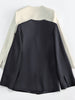2023 Female V-Neck Jacket Outline Textured Women Long Sleeve Office Buttonless Suit Classic Coat Outwear Tops
