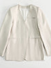 2023 Female V-Neck Jacket Outline Textured Women Long Sleeve Office Buttonless Suit Classic Coat Outwear Tops