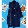 2023 Spring Autumn Blazers Jackets Women's Clothing Navy Blue Suit Jackets Outerwear Slim Long Blazers Coats  D1924