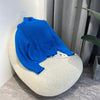 2023 Spring Autumn  Klein Light Blue Long Sleeve Knit Sweaters Pullovers and Skirts Set