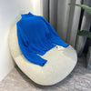 2023 Spring Autumn  Klein Light Blue Long Sleeve Knit Sweaters Pullovers and Skirts Set