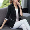 2023 Summer Women Jacket Blazers 3/4 Sleeve Loose Casual Coats Notched Collar Blezer Femme Outwear XXXL