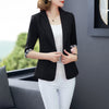 2023 Summer Women Jacket Blazers 3/4 Sleeve Loose Casual Coats Notched Collar Blezer Femme Outwear XXXL