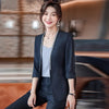 2023 Vintage Casual Blazer Women Cardigan Office Ladies Jacket Coat V-Collar Suit jacket Feminine Blazers