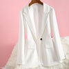 2023 White Suit Female Slim Small Blazer Long-Sleeved Professional Spring And Autumn Women's Jacket Casual Top