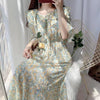 2023 Woman's Dress White Lace Patchwork Long Sleeve Sweet Casual Maxi Dress Female Party Autumn Vestido Beading Button