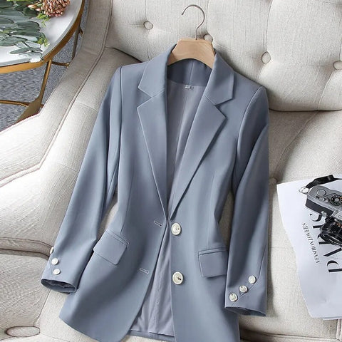 2023 Women Blazer Long Sleeve Blaser Casual Woman Suit Jacket Female Notched Collar Office Ladies Blazer Femme Blazer Autumn