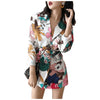 2023 Women Blazer Pants Set Floral Print Women Long-Sleeve Blazer Tops Women Blazers and Jackets Z028
