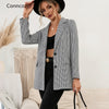 2023 Women Elegant Loose Blazer Jackets Office Ladies Blazers Workwear Long Sleeve Coat Outwear Plus Size Clothes